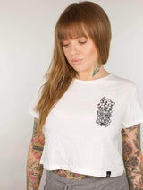 Immaculate Vegan - Plant Faced Clothing Soulless - White Crop Top S