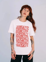 Immaculate Vegan - Plant Faced Clothing Illusions Tee - Stop Eating Animals - White x Red