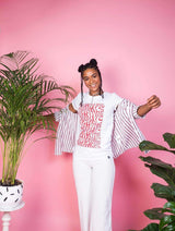 Immaculate Vegan - Plant Faced Clothing Illusions Tee - Stop Eating Animals - White x Red