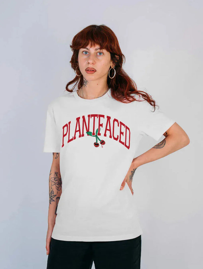 Plant Faced Clothing Cherry Tee - White
