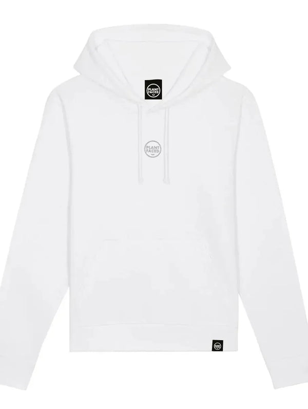Plant Faced Clothing The Classics Hoodie - Embroidered Logo - Frost White - ORGANIC X RECYCLED