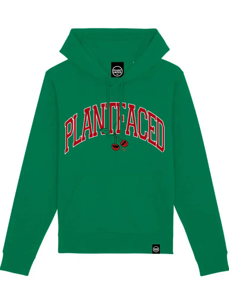 Plant Faced Clothing Cherry Hoodie - Broccoli Green - ORGANIC X RECYCLED S