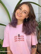 Immaculate Vegan - Plant Faced Clothing Eat Plants Goth Roses Tee - Candy Pink