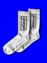Immaculate Vegan - Plant Faced Clothing Plant Based Plates Organic Socks | White