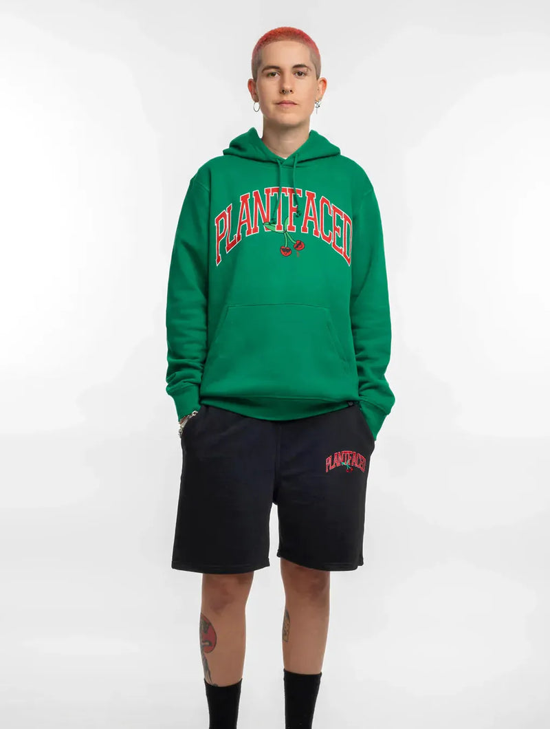 Plant Faced Clothing Unisex Cherry Cotton Jogger Shorts | Black