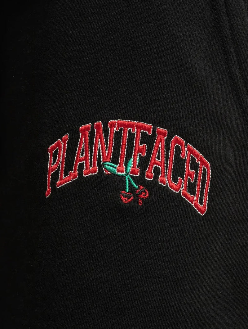 Plant Faced Clothing Unisex Cherry Cotton Jogger Shorts | Black
