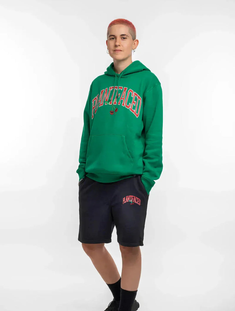 Plant Faced Clothing Unisex Cherry Cotton Jogger Shorts | Black