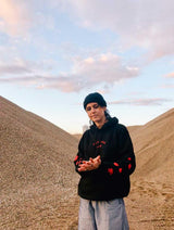 Immaculate Vegan - Plant Faced Clothing Eat Plants Scattered Roses - Hoodie - Black