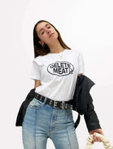 Immaculate Vegan - Plant Faced Clothing Delete Meat - White T-Shirt