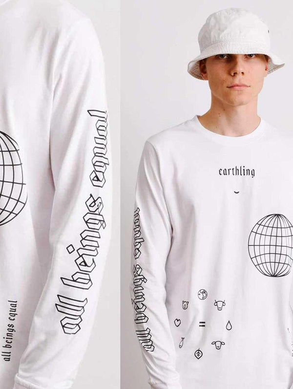 Plant Faced Clothing Earthling Long Sleeve - White