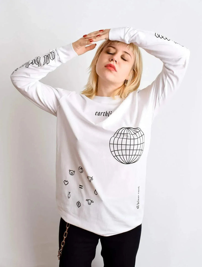 Plant Faced Clothing Earthling Long Sleeve - White