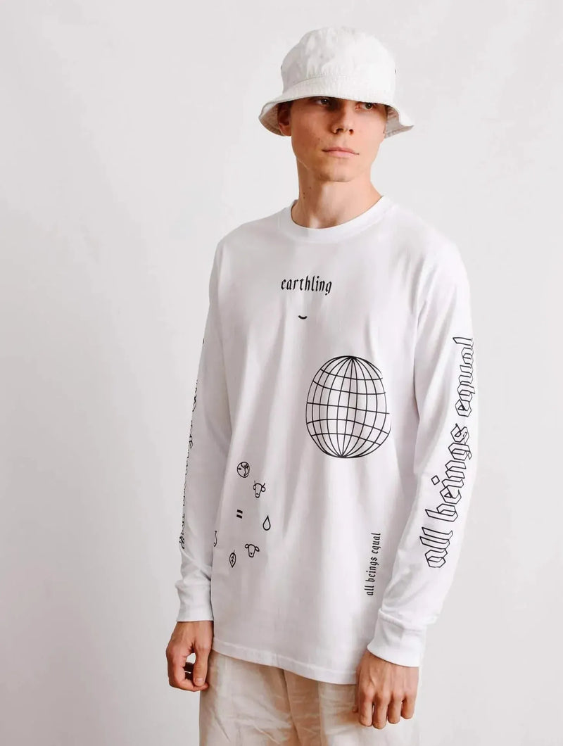 Plant Faced Clothing Earthling Long Sleeve - White
