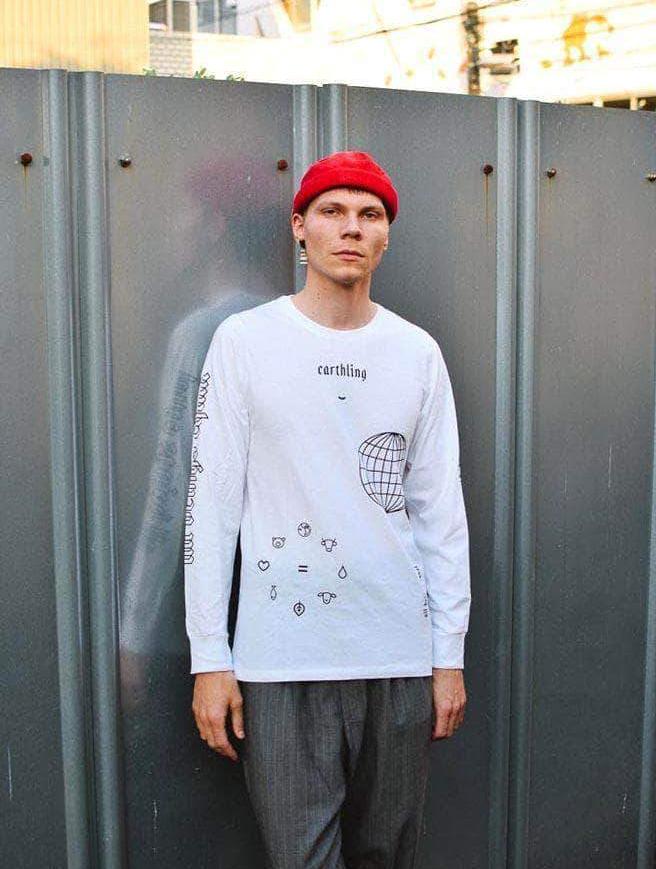 Plant Faced Clothing Earthling Long Sleeve - White