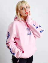 Immaculate Vegan - Plant Faced Clothing Make The Connection Hoodie - Pink x Blue - ORGANIC X RECYCLED