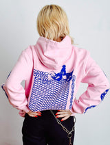 Immaculate Vegan - Plant Faced Clothing Make The Connection Hoodie - Pink x Blue - ORGANIC X RECYCLED