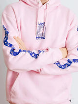 Immaculate Vegan - Plant Faced Clothing Make The Connection Hoodie - Pink x Blue - ORGANIC X RECYCLED