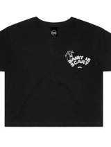 Immaculate Vegan - Plant Faced Clothing Dairy Is Scary - Black Crop Top S