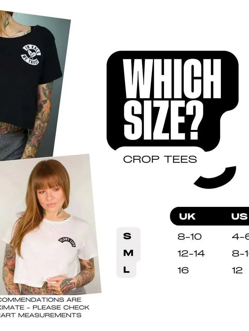 Plant Faced Clothing Dairy Is Scary - Black Crop Top