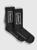Immaculate Vegan - Plant Faced Clothing Plant Based Plates Organic Socks | Black L / EU 43-46