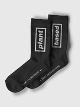 Immaculate Vegan - Plant Faced Clothing Plant Based Plates Organic Socks | Black