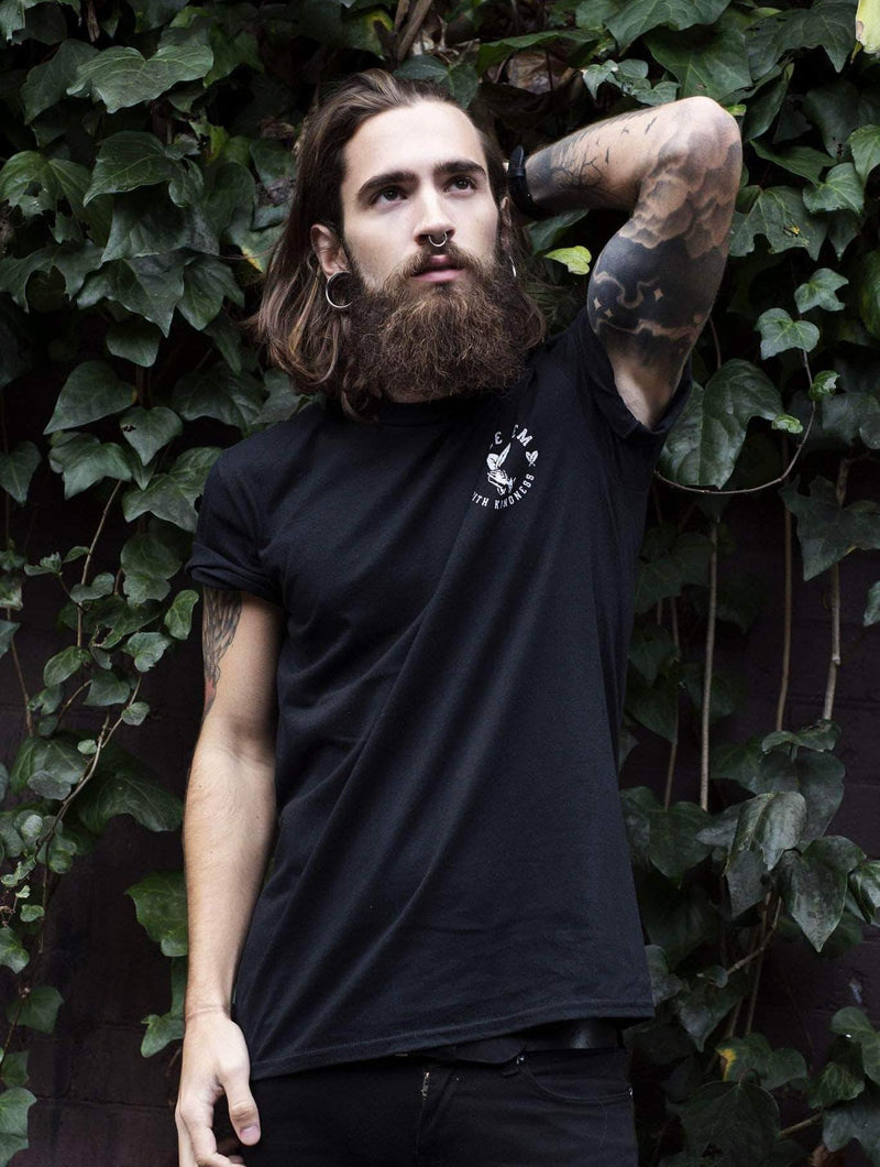 Plant Faced Clothing Kale 'Em With Kindness - Black T-Shirt