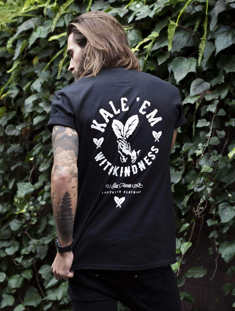 Plant Faced Clothing Kale 'Em With Kindness - Black T-Shirt