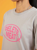 Immaculate Vegan - Plant Faced Clothing Delete Meat - Opal Grey T-Shirt