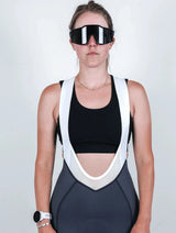 Immaculate Vegan - PLANT ATHLETIC Women's Pro Bib Shorts / Gray "PLANT"