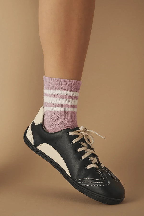 Agazi Bare 1 Penguin Vegan Plant Leather Barefoot Sneakers | Black & White