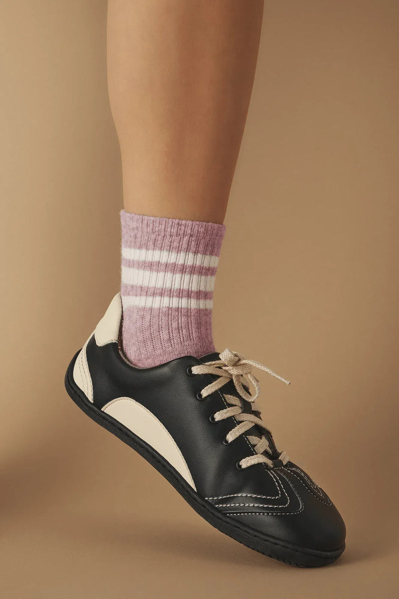 Agazi Bare 1 Penguin Vegan Plant Leather Barefoot Sneakers | Black & White