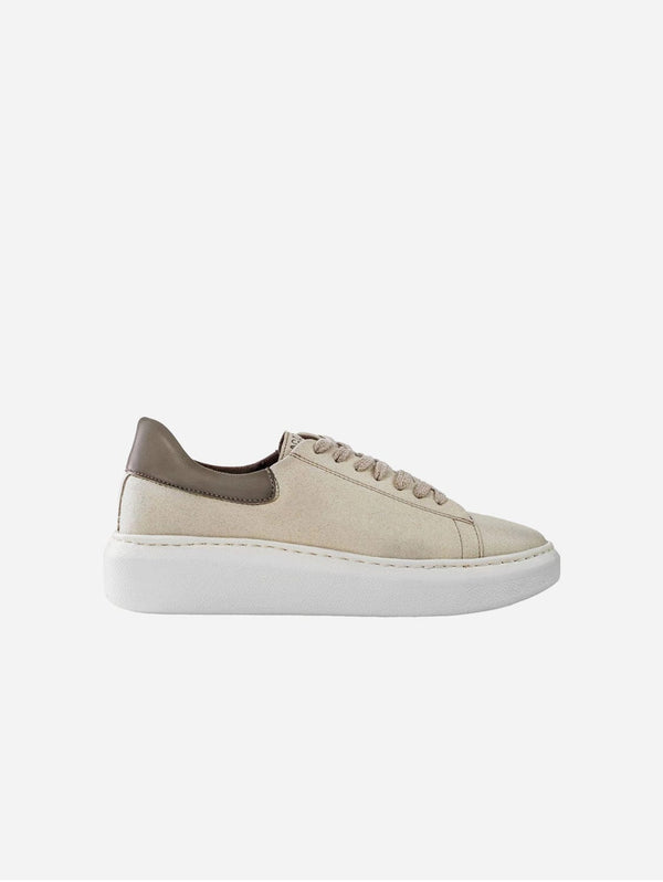 Agazi Emma Vegan Apple Leather Sneakers | Cappucino