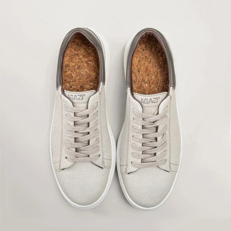Agazi Emma Vegan Apple Leather Sneakers | Cappucino
