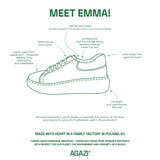 Immaculate Vegan - Agazi Emma Vegan Apple Leather Sneakers | Cappucino