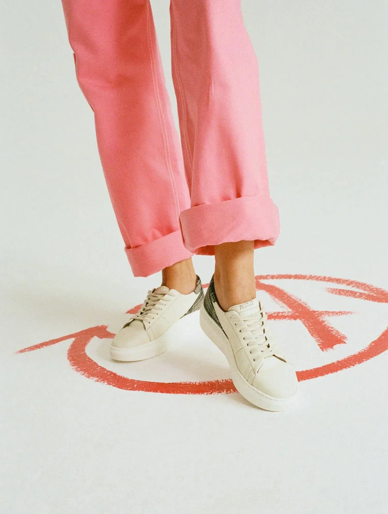 Agazi Jane Vegan Apple & Corn Leather Sneakers | Turquoise