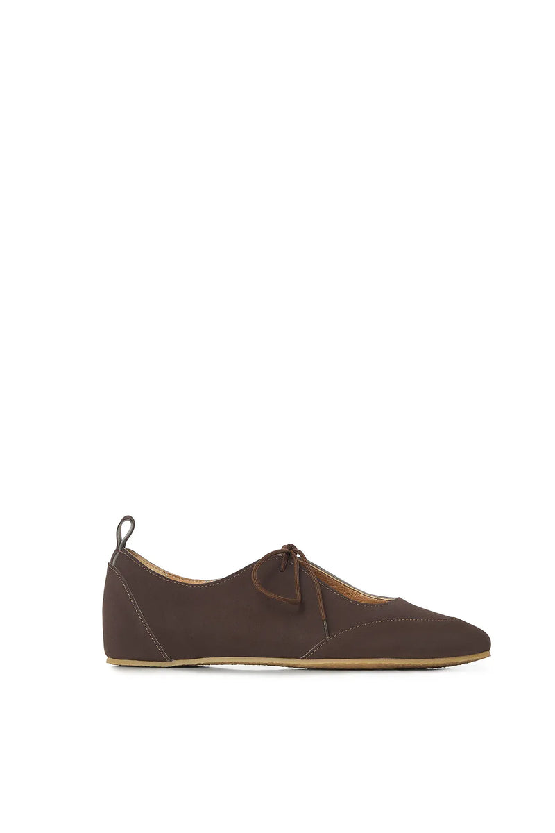 Agazi Louise Vegan Plant Leather Ballerina Flats | Brown