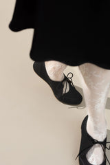 Immaculate Vegan - Agazi Louise Vegan Plant Leather Ballerina Flats | Black