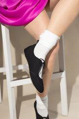 Immaculate Vegan - Agazi Louise Vegan Plant Leather Ballerina Flats | Black