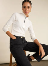 Immaculate Vegan - Baukjen Womenswear Clayton Organic Cotton Zip Turtleneck Top