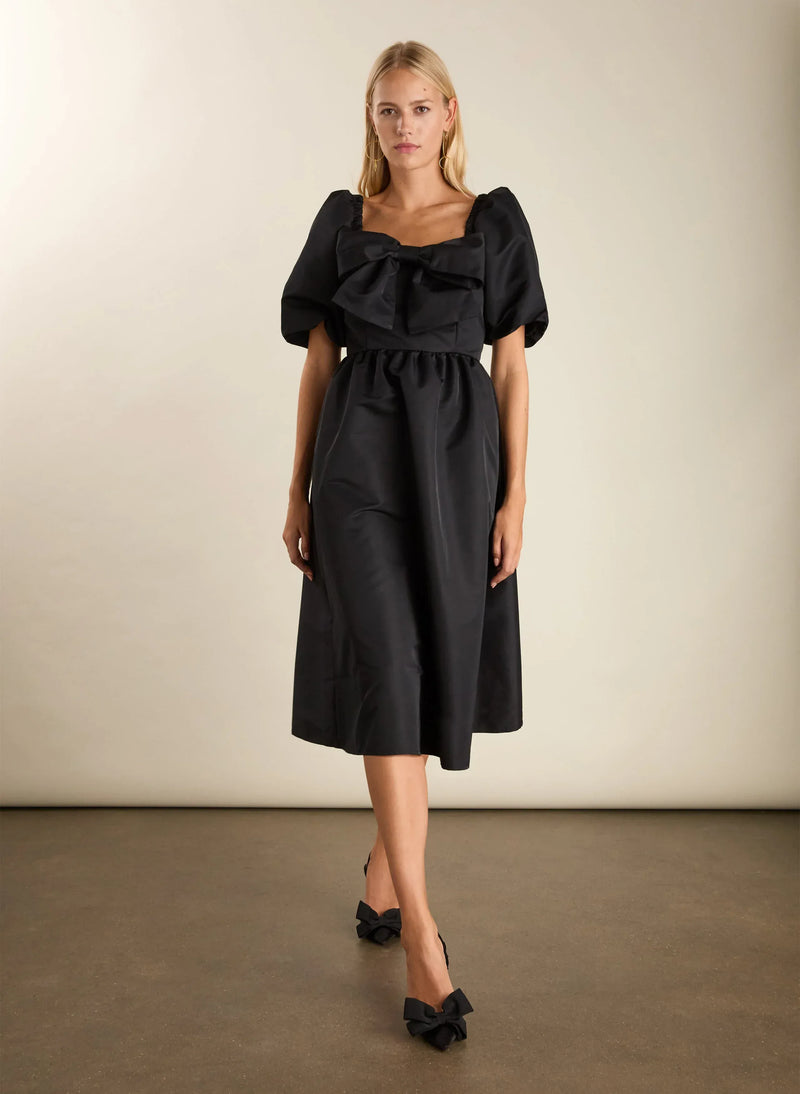 Star Bow Detail Midi Dress