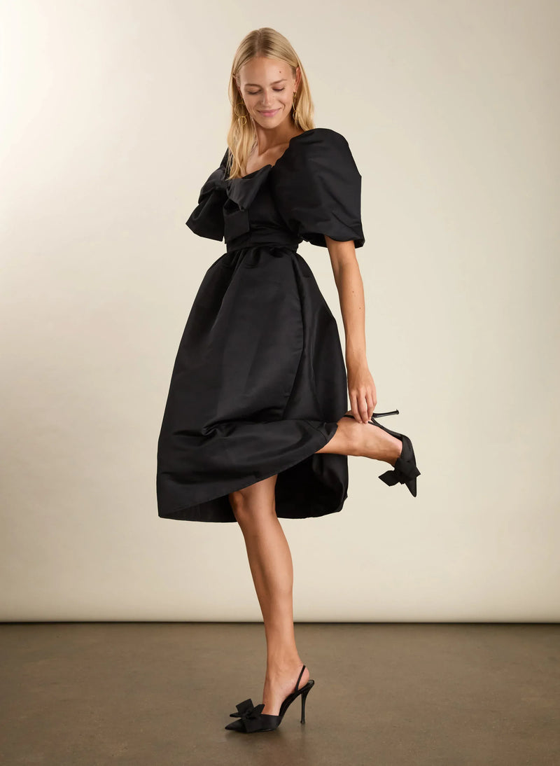 bow detail midi dress Star Bow Detail Midi Dress