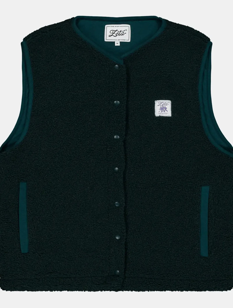 Zèta Veste Sherpa sans manches Forêt