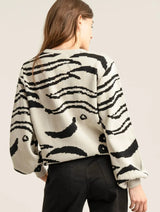 Immaculate Vegan - KOMODO TIGER HOPE - GOTS Organic Cotton Jumper Off White