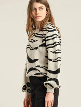 Immaculate Vegan - KOMODO TIGER HOPE - GOTS Organic Cotton Jumper Off White