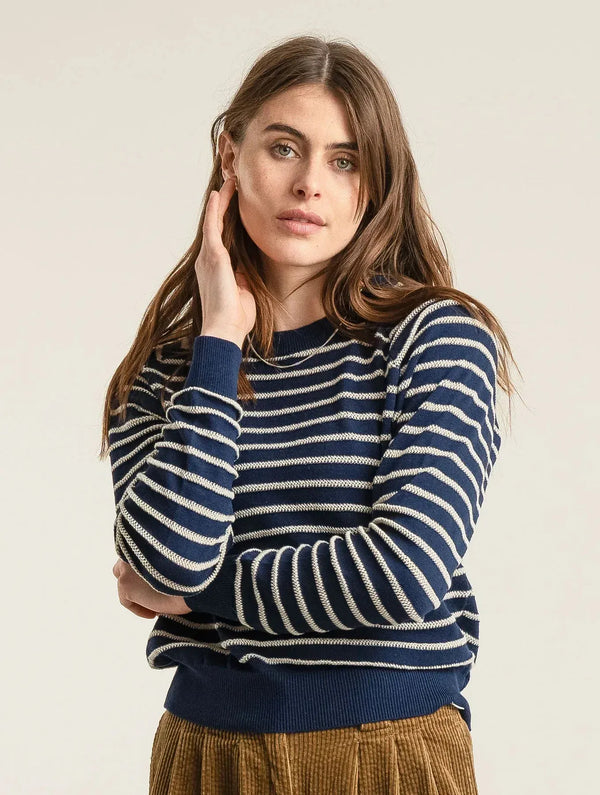 Komodo Stevie Organic Linen Blend Tee Blue