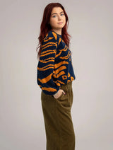 Immaculate Vegan - KOMODO TIGER HOPE - GOTS Organic Cotton Jumper Navy