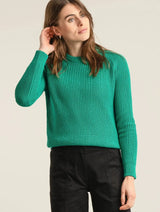 Immaculate Vegan - KOMODO SERGIO - Womens Organic Cotton Jumper Green