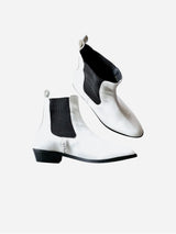 Immaculate Vegan - Voes & Co Harlow Vegan Cactus Leather Chelsea Boots | White