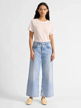 Immaculate Vegan - Albaray Light Wash Cropped Wide Leg Jeans