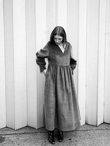 Immaculate Vegan - No More Nobody Corduroy Cotton Navy Maxi Oversized Dress - Michelle | No More Nobody