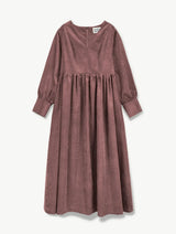 Immaculate Vegan - No More Nobody Corduroy Cotton Taupe Pink Maxi Oversized Dress - Michelle | No More Nobody
